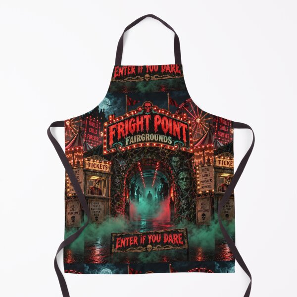 Item preview, Fright Point Fairgrounds 80s Horror Carnival Retro Halloween Tee designed and sold by Fanverse Merchandise.