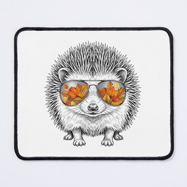Item preview, Hedgehog Autumn Leaves Sunglasses Reflection designed and sold by Bad-Decisions-Designs.