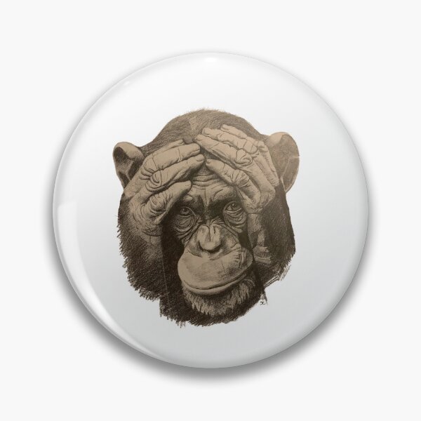 Item preview, Chimp - Hand Drawn Illustration - JC Portraits designed and sold by TheCollectiveArtandAwareness.