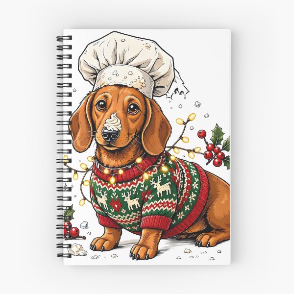 Item preview, Cute Christmas Dachshund in Red Reindeer Sweater with Lights designed and sold by CraftyValley.