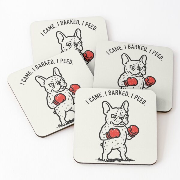 Item preview, I Came I Barked I Peed Boxing French Bulldog designed and sold by Amir Faysal.