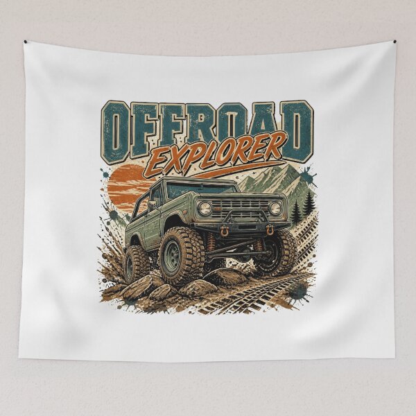 Item preview, Offroad Explorer Vintage 70s Mud Crawler 4x4 designed and sold by Retro Surf & Roam.
