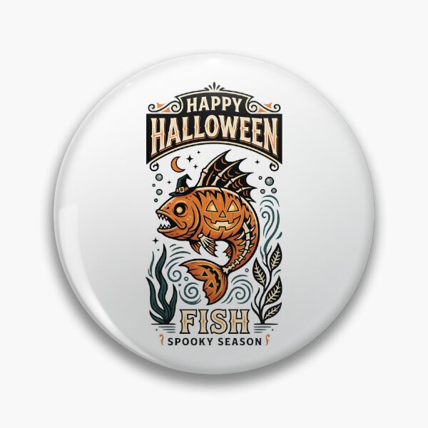 Item preview, Spooky season fish designed and sold by ParadoxParadox.