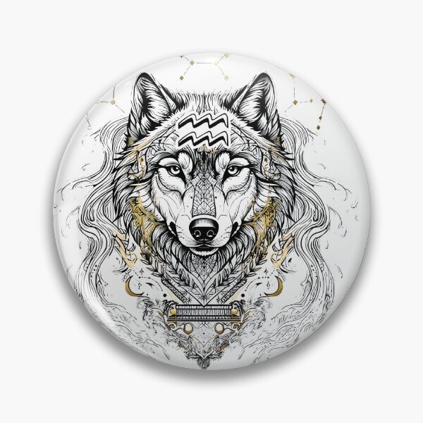 Item preview, Mystical Wolf Sacred Geometry Mandala designed and sold by Zodiac Celestial Art.