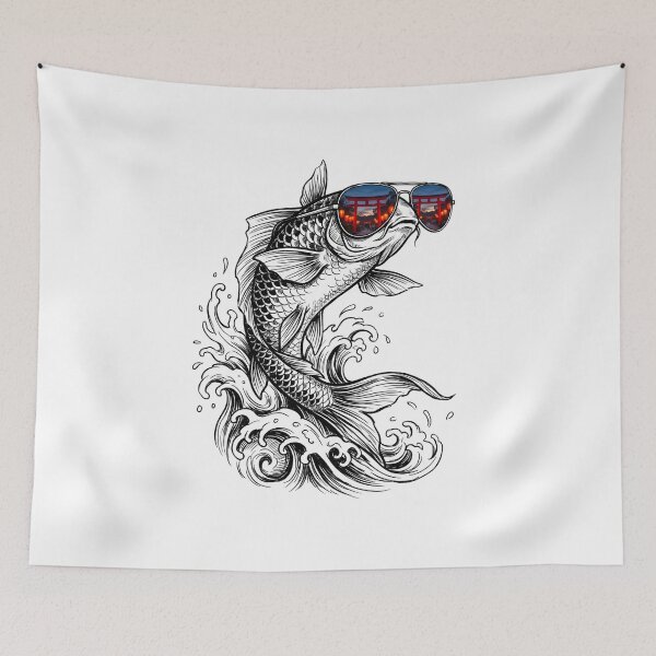 Item preview, Koi Fish Torii Gate Sunglasses Reflection designed and sold by Bad-Decisions-Designs.