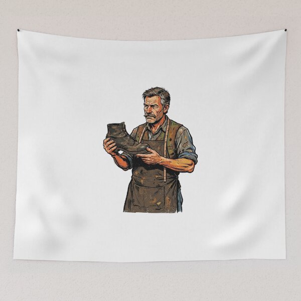 Item preview, Retro Shoemaker Portrait designed and sold by eduardoroa22.