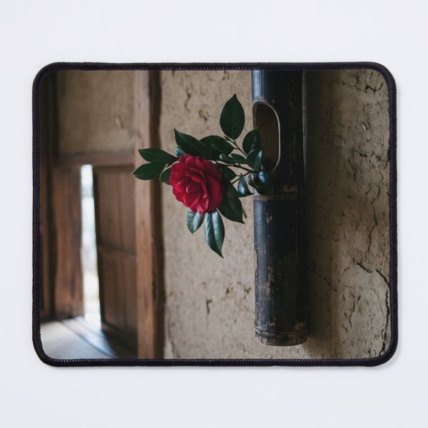 Item preview, Minimalist Camellia Bamboo Ikebana Photography designed and sold by conohitoAI-ArtGallery.