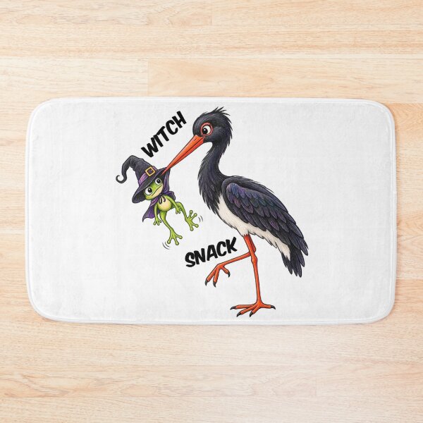 Item preview, Witch Snack – Funny Black Stork and Witch Frog Halloween designed and sold by Buli89.