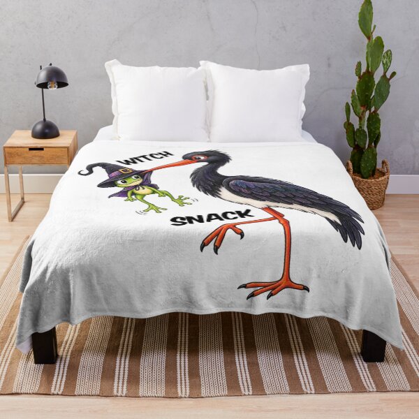 Item preview, Witch Snack – Funny Black Stork and Witch Frog Halloween designed and sold by Buli89.