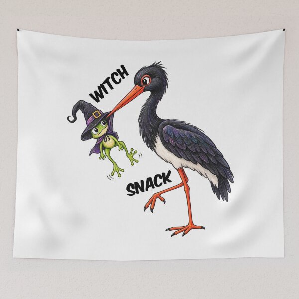 Item preview, Witch Snack – Funny Black Stork and Witch Frog Halloween designed and sold by Buli89.