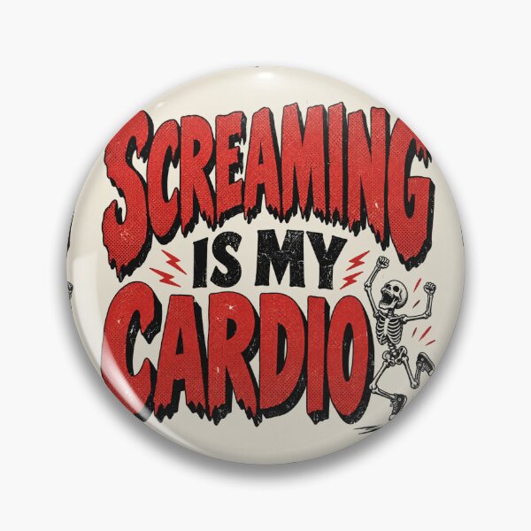Item preview, Screaming Is My Cardio Funny Horror Movie Fan Typography Tee designed and sold by Fanverse Merchandise.