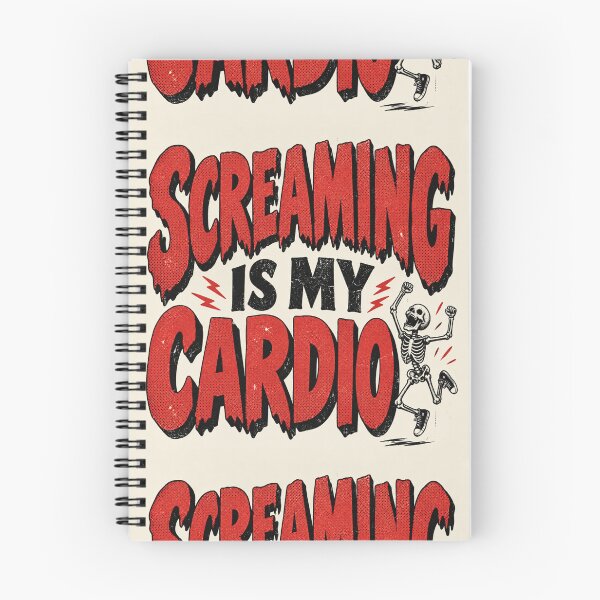 Item preview, Screaming Is My Cardio Funny Horror Movie Fan Typography Tee designed and sold by Fanverse Merchandise.