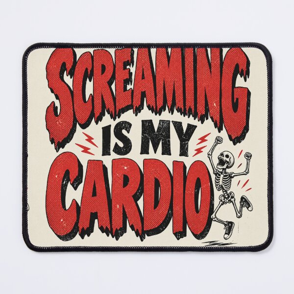 Item preview, Screaming Is My Cardio Funny Horror Movie Fan Typography Tee designed and sold by Fanverse Merchandise.