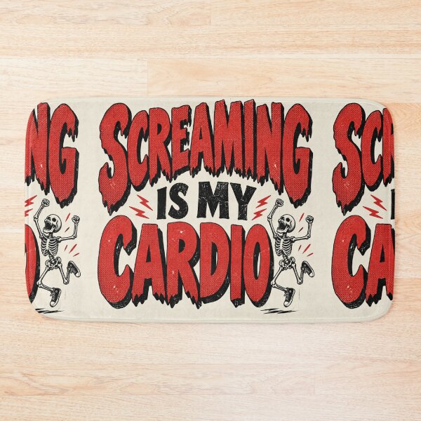 Item preview, Screaming Is My Cardio Funny Horror Movie Fan Typography Tee designed and sold by Fanverse Merchandise.