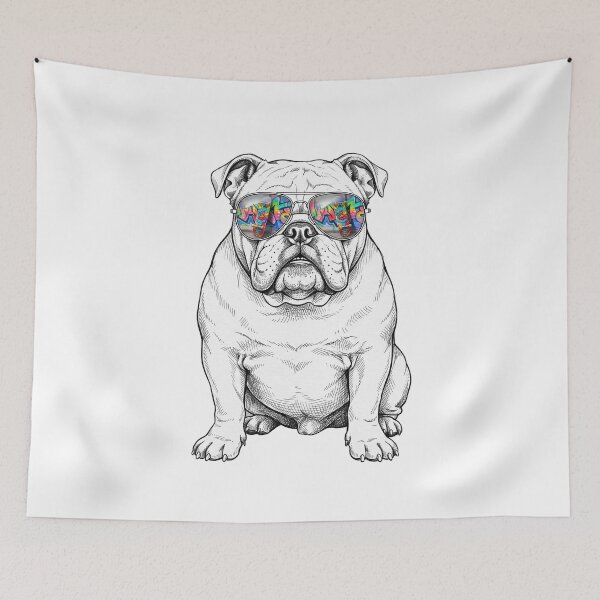 Item preview, Bulldog Graffiti Skateboard Shades Reflection designed and sold by Bad-Decisions-Designs.