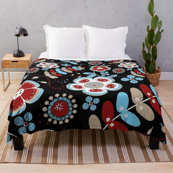 Item preview, Scandinavian Folk Art Floral Pattern designed and sold by ShivCraftStudio.