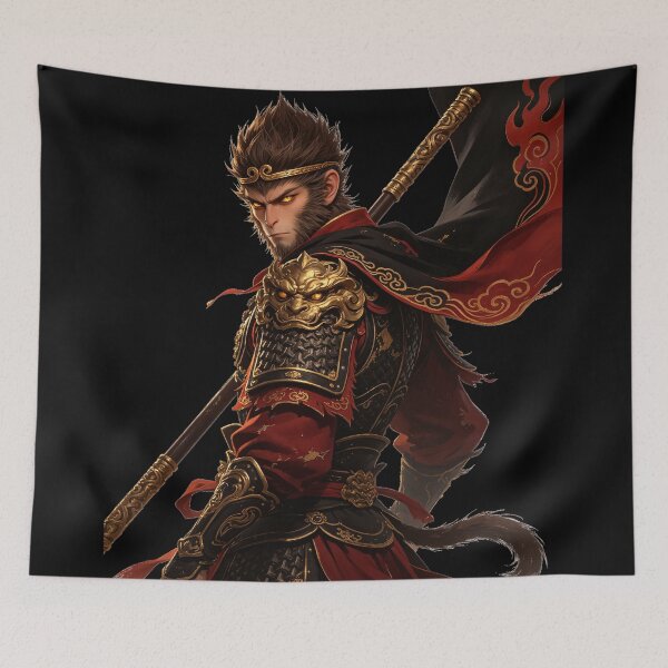 Item preview, Sun Wukong Monkey King Battle Flag Portrait designed and sold by DigArtis.