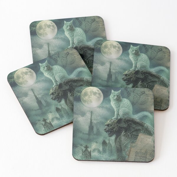 Item preview, Spectral Cat in Gothic Cemetery designed and sold by Shelley Loewnau-Jones Studio.