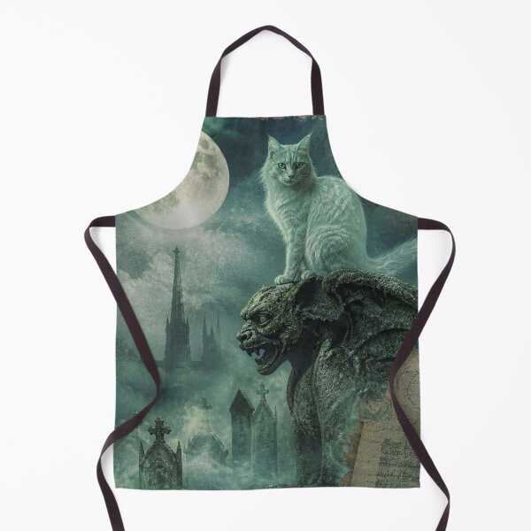 Item preview, Spectral Cat in Gothic Cemetery designed and sold by Shelley Loewnau-Jones Studio.