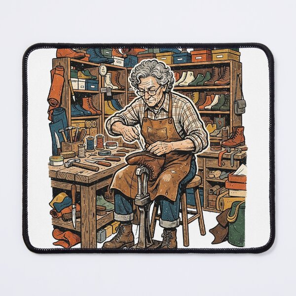 Item preview, Retro Cobbler Shop Scene designed and sold by eduardoroa22.