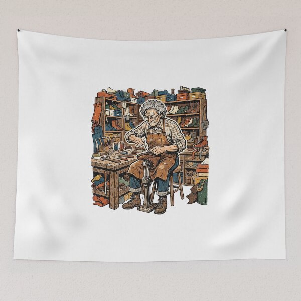Item preview, Retro Cobbler Shop Scene designed and sold by eduardoroa22.