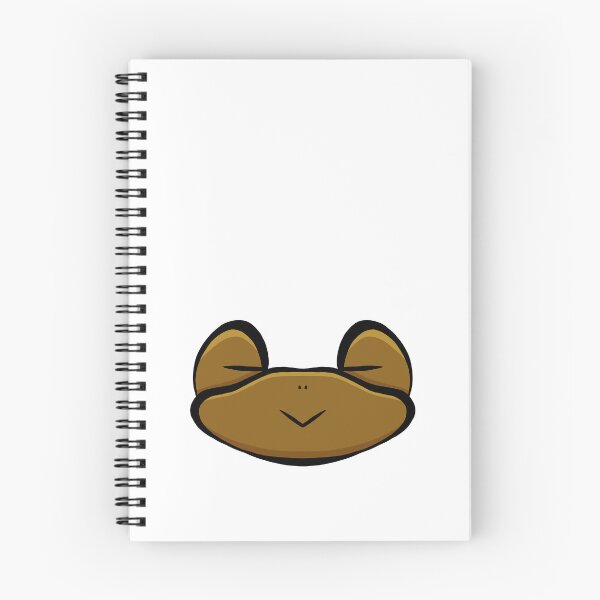Item preview, Cute Sleepy Frog Face Brown – Minimalist Kawaii Sticker Art designed and sold by davidmalec.