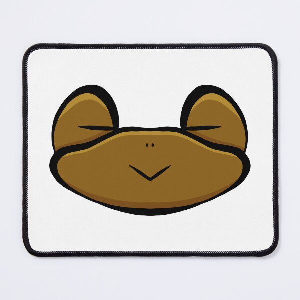 Item preview, Cute Sleepy Frog Face Brown – Minimalist Kawaii Sticker Art designed and sold by davidmalec.