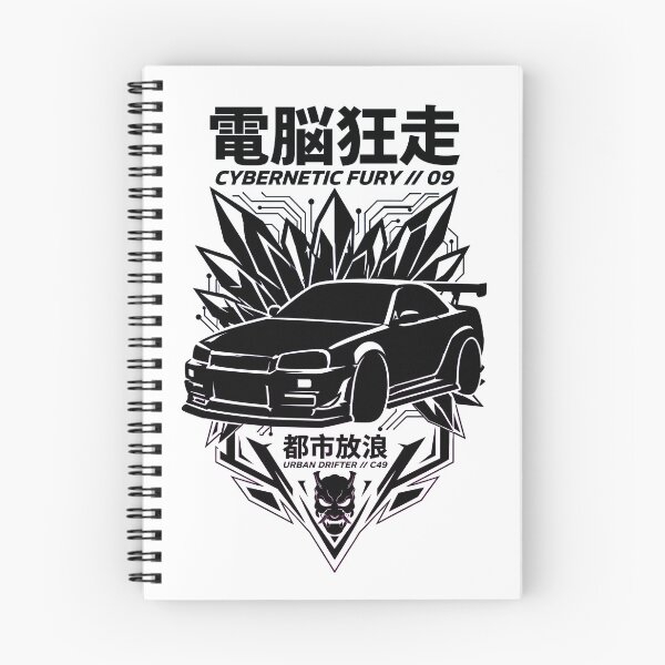 Item preview, Cyberpunk JDM Drift Car Oni Mask Streetwear designed and sold by Gheofast.