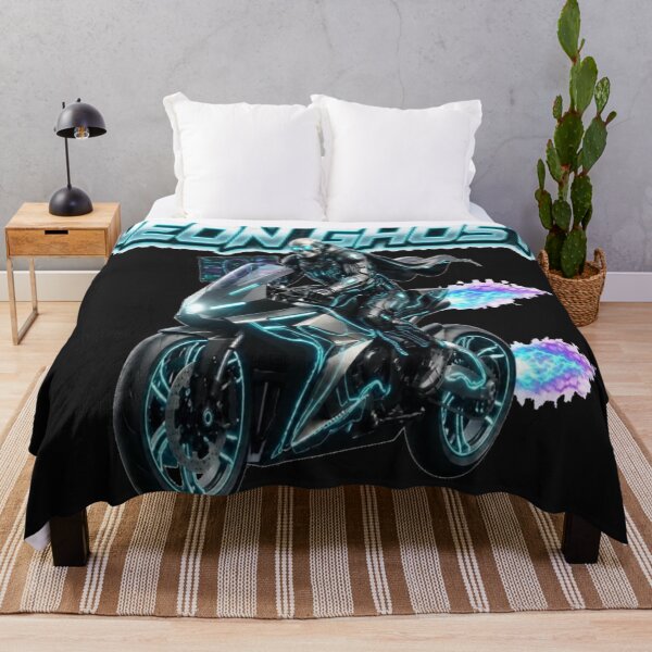 Item preview, Neon Ghost Cyberpunk Motorcycle Anime Art designed and sold by FABIOLA1970.
