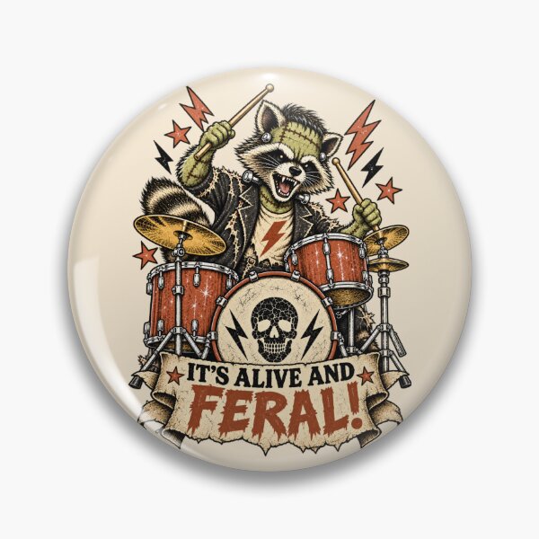 Item preview, Feral Frankenstein Drummer: It's Alive! designed and sold by Festive Bug.