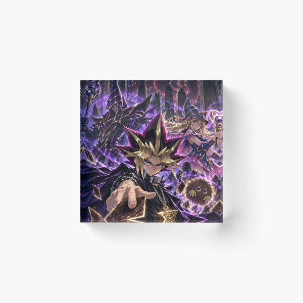 Item preview, Mystical Card Duelist – Spiky Hair Anime Warrior with Dark Magician & Dragon Fantasy designed and sold by Dyan4.
