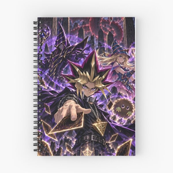 Item preview, Mystical Card Duelist – Spiky Hair Anime Warrior with Dark Magician & Dragon Fantasy designed and sold by Dyan4.