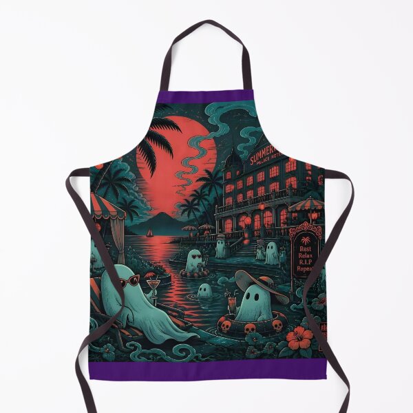 Item preview, Summerween Palace Hotel Nighttime-Rest, Relax, R.I.P, Repeat designed and sold by Shelley Loewnau-Jones Studio.