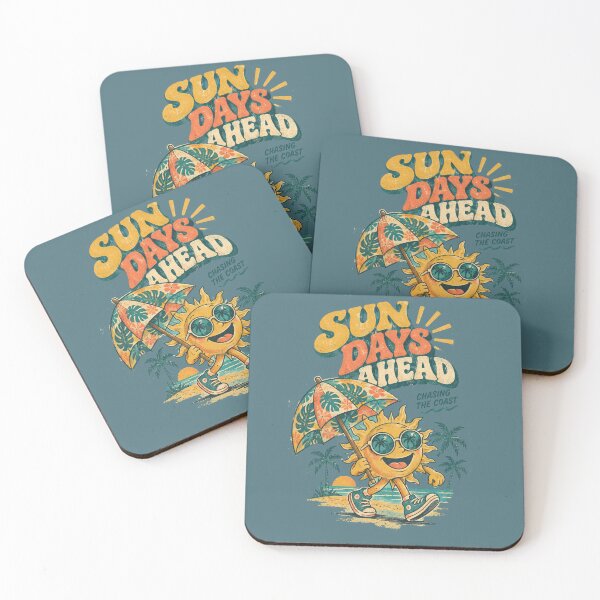Item preview, Sun Days Ahead Funny Retro Sun Character Beach Design designed and sold by @SHINTOSARTSTORE.