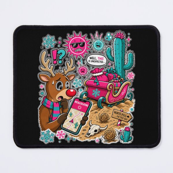 Item preview, Recalculating Lost Reindeer Funny Christmas GPS Graphic Tee designed and sold by Design Vibras.