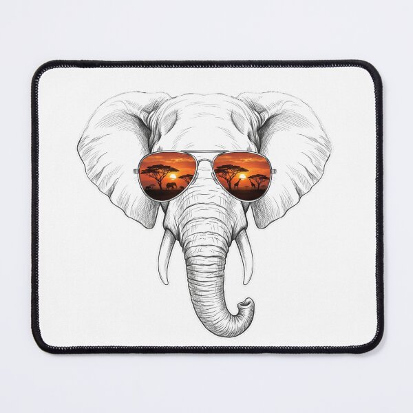 Item preview, Elephant Savanna Sunset Sunglasses Reflection designed and sold by Bad-Decisions-Designs.