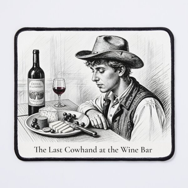 Item preview, Cowhand Wine Bar Art designed and sold by John-NW-Shop.