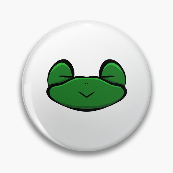 Item preview, Cute Sleepy Frog Face Green – Minimalist Kawaii Sticker Art designed and sold by davidmalec.