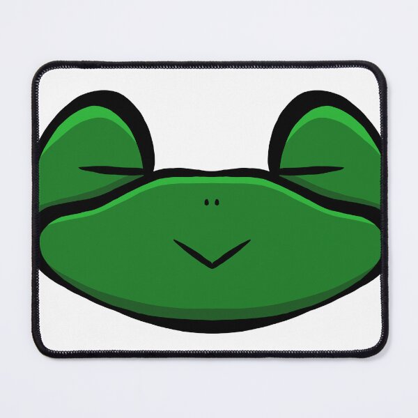 Item preview, Cute Sleepy Frog Face Green – Minimalist Kawaii Sticker Art designed and sold by davidmalec.