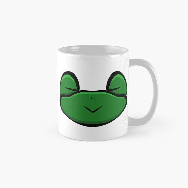 Item preview, Cute Sleepy Frog Face Green – Minimalist Kawaii Sticker Art designed and sold by davidmalec.