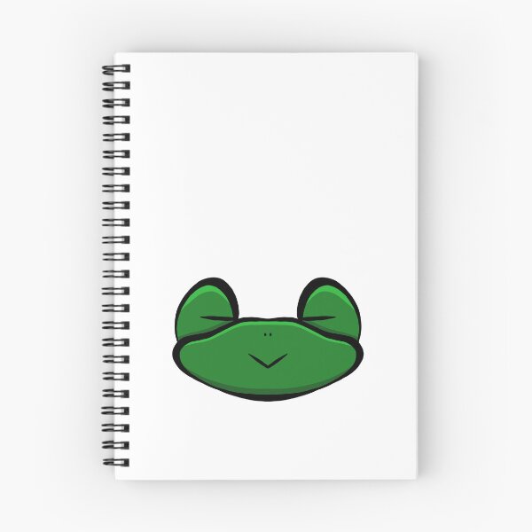 Item preview, Cute Sleepy Frog Face Green – Minimalist Kawaii Sticker Art designed and sold by davidmalec.