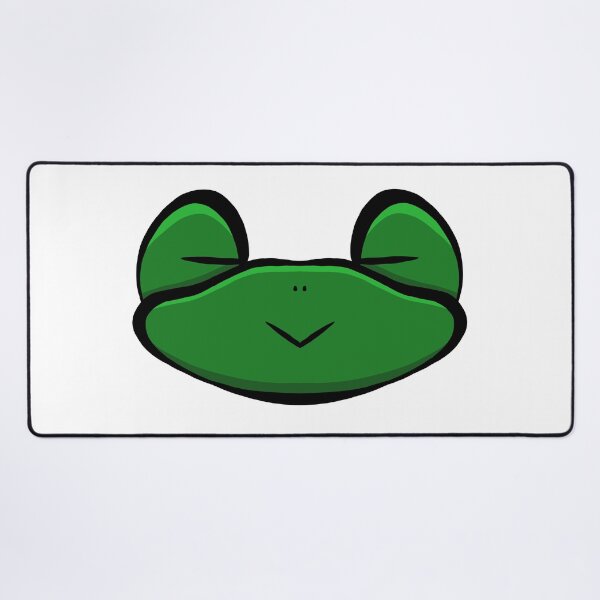 Item preview, Cute Sleepy Frog Face Green – Minimalist Kawaii Sticker Art designed and sold by davidmalec.