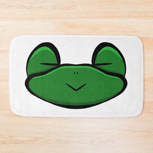 Item preview, Cute Sleepy Frog Face Green – Minimalist Kawaii Sticker Art designed and sold by davidmalec.