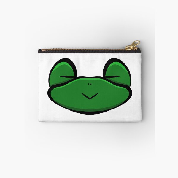 Item preview, Cute Sleepy Frog Face Green – Minimalist Kawaii Sticker Art designed and sold by davidmalec.
