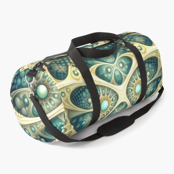 Item preview, Cosmic Teal and Gold Fractal Mandala designed and sold by Frackxion.