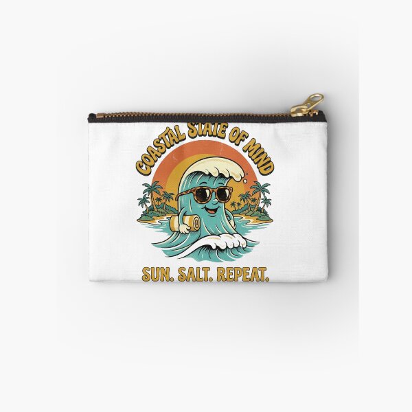 Item preview, Coastal State Of Mind Funny Wave Character Beach Design designed and sold by @SHINTOSARTSTORE.
