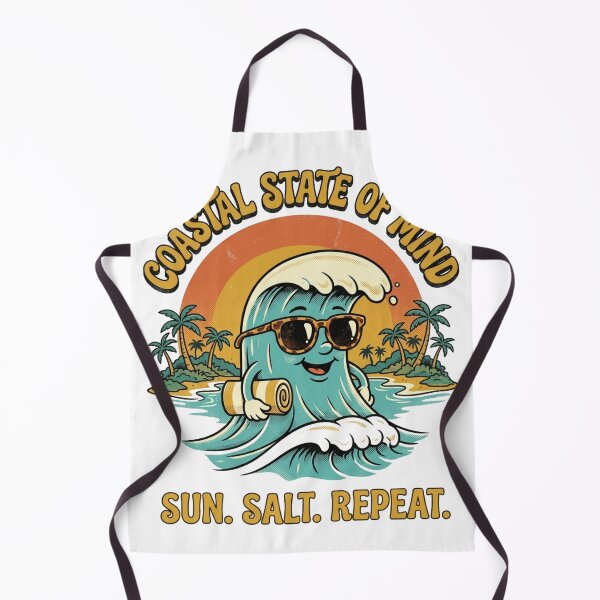 Item preview, Coastal State Of Mind Funny Wave Character Beach Design designed and sold by @SHINTOSARTSTORE.