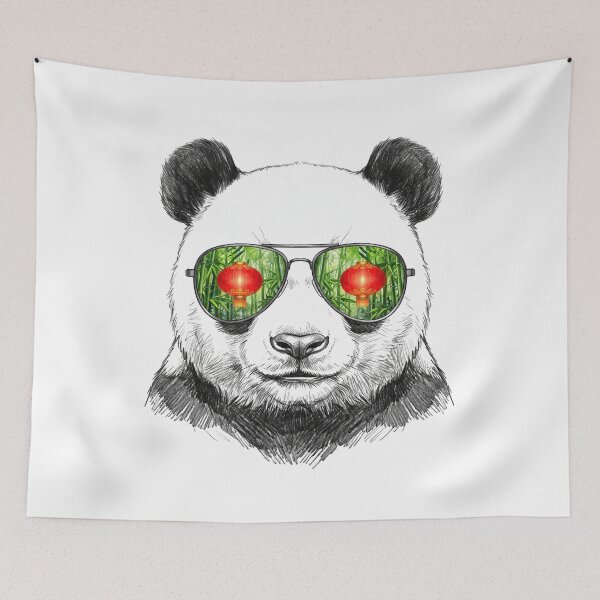Item preview, Panda Bamboo Lantern Sunglasses Reflection designed and sold by Bad-Decisions-Designs.