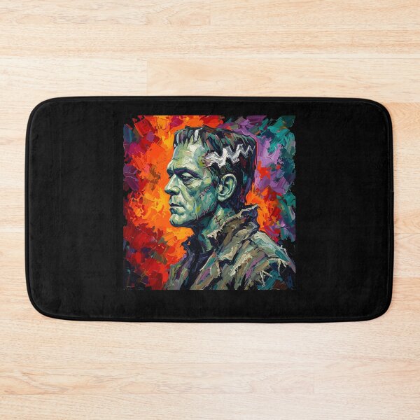 Item preview, Vibrant impasto oil painting portrait of Frankenstein's Monster for fans designed and sold by Designart68.