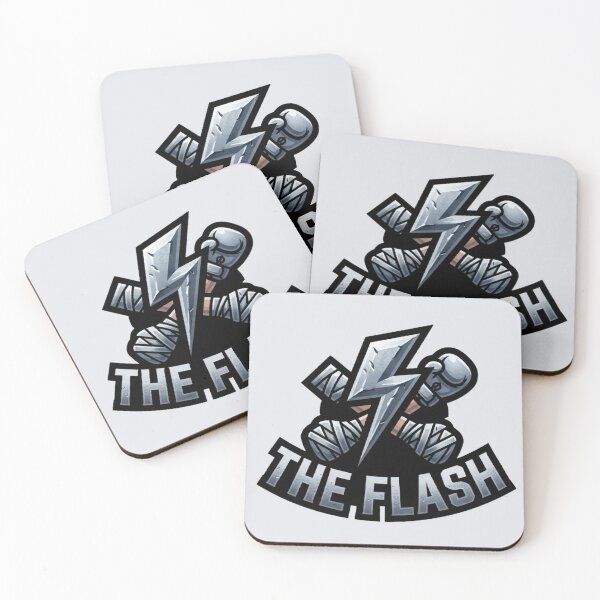 Aperçu de l'œuvre Gants de boxe The Flash, design Lightning Bolt pour sports de combat créée et vendue par anidiots-studio.